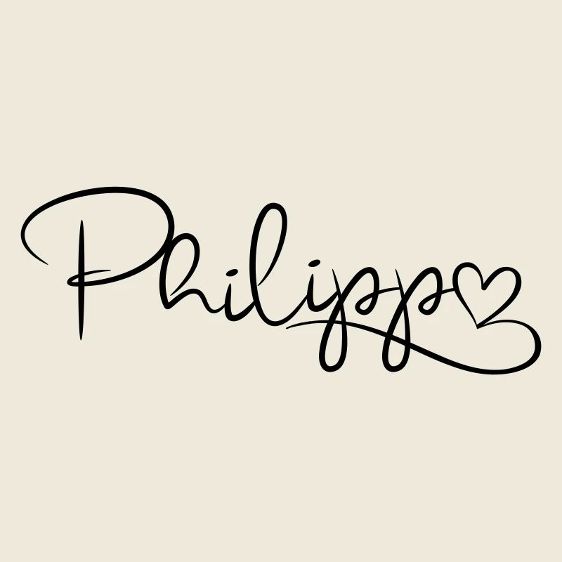 Philipp Name Vorname Herzdekor
