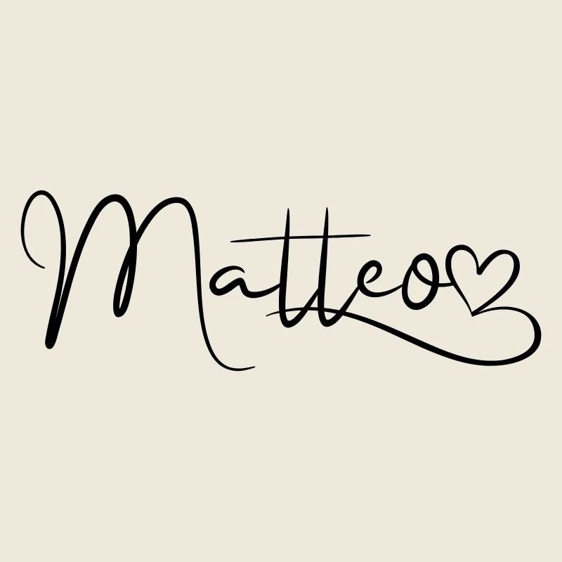 Matteo Name Vorname Herzdekor