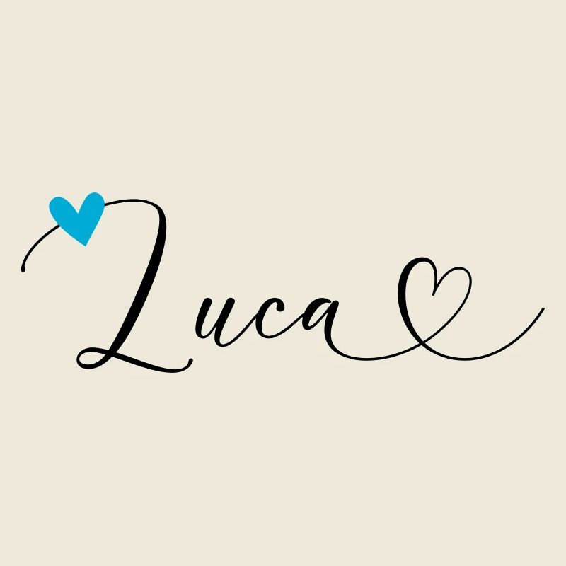 Luca Surname First name Calligraphy Heart