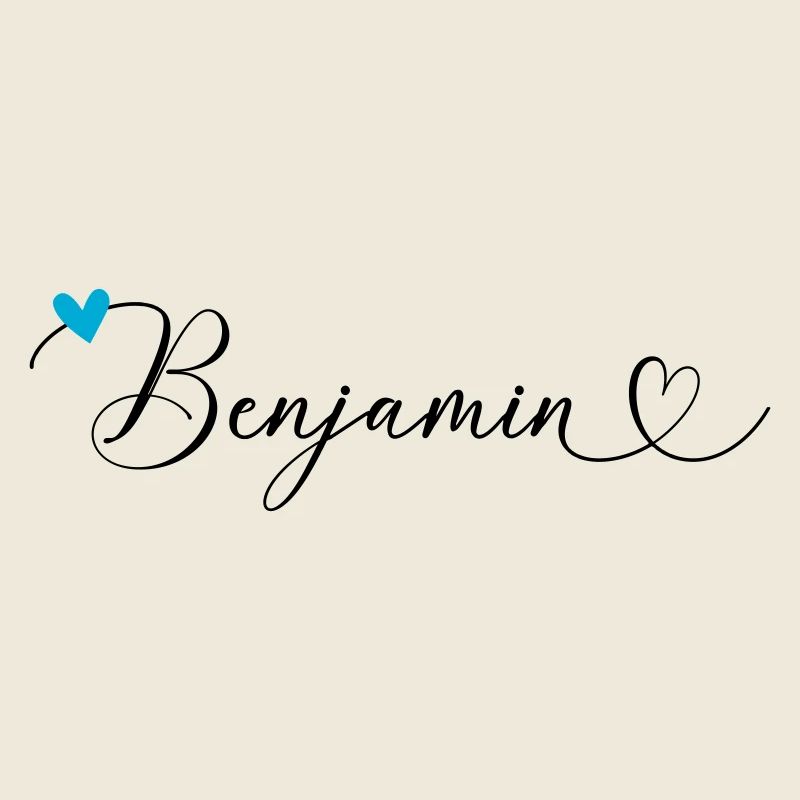 Benjamin Last name First name Calligraphy heart
