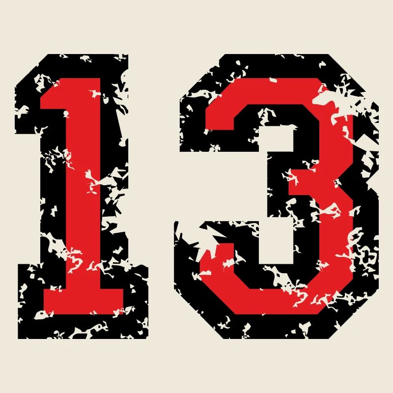 Le numéro treize - No. 13 (deux couleurs) rouge