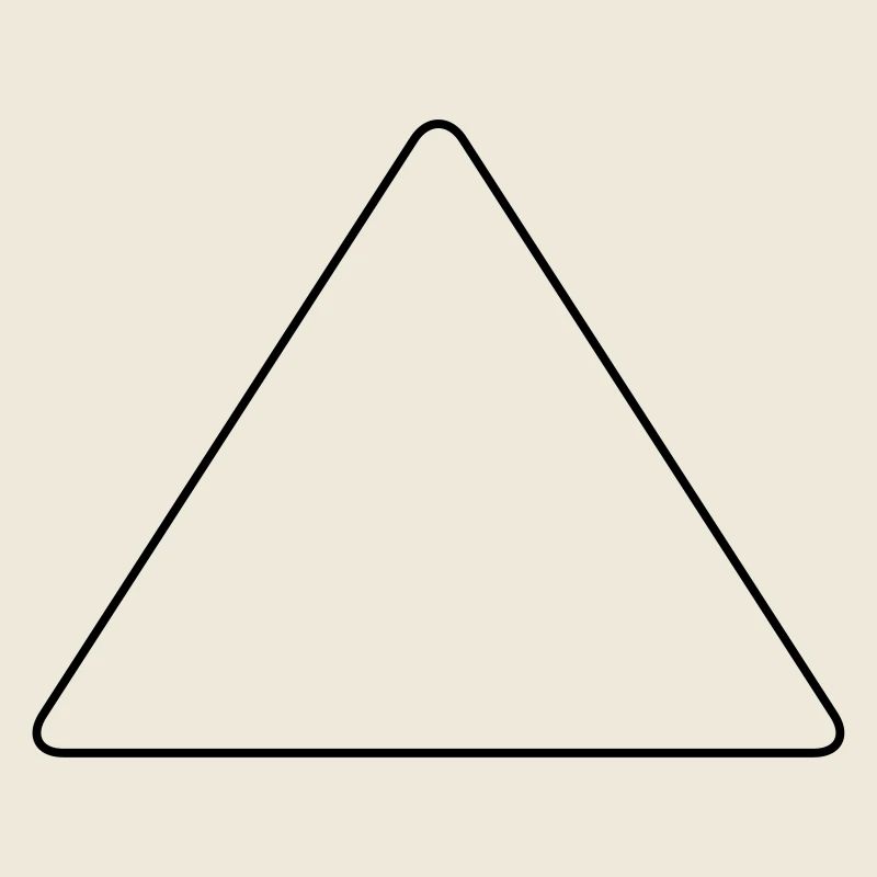 Triangle avec coins arrondis
