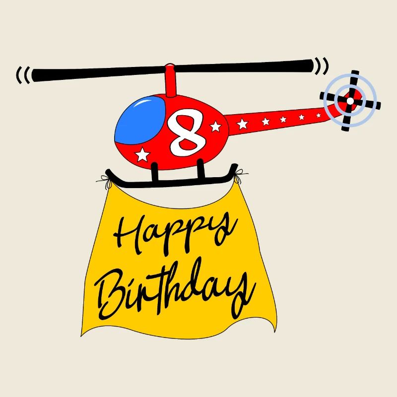 Hélicoptère Joyeux anniversaire 8