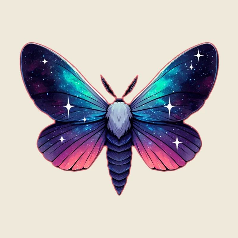 Galaxy Moth - Cosmic Space Themed Fantasy