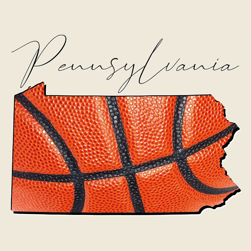 Basket-ball en Pennsylvanie State Map PA