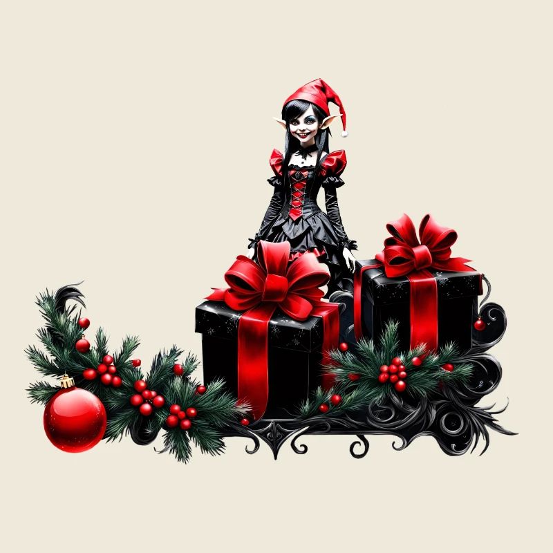 Mignon Gothique Elfe de Noël