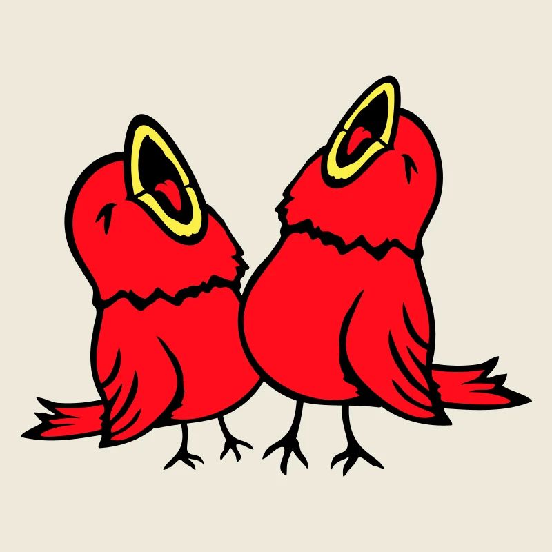 2 perruches, oiseaux chanteurs, moineaux, équipe de gazouillis