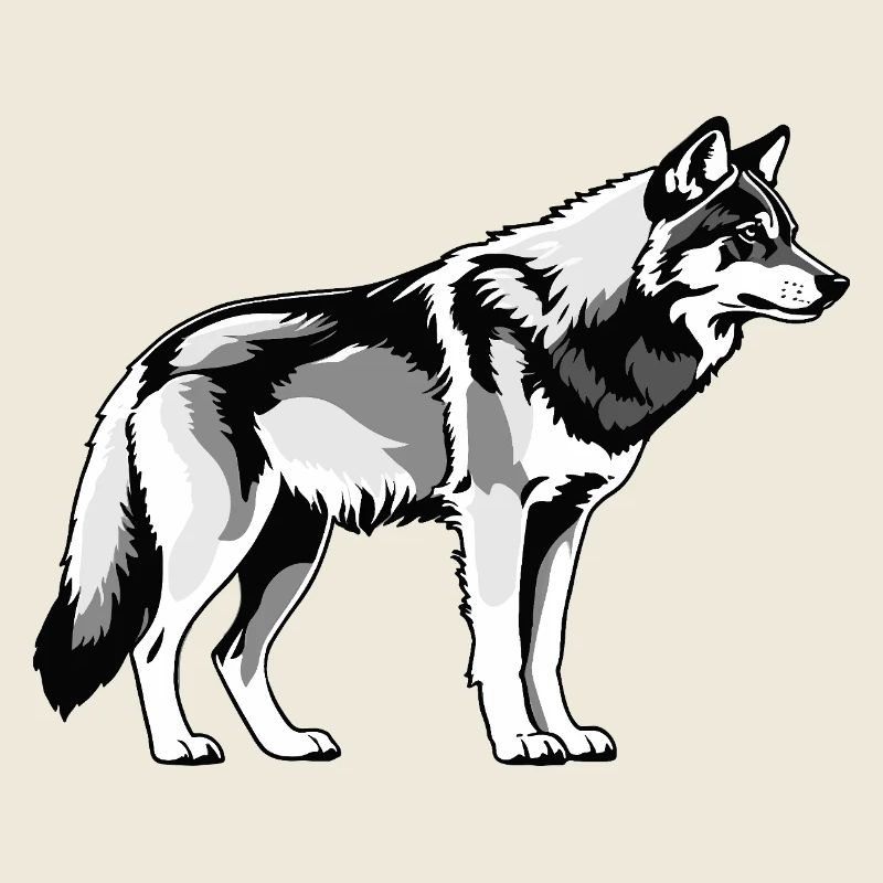 Loup - Conception de chien mignon