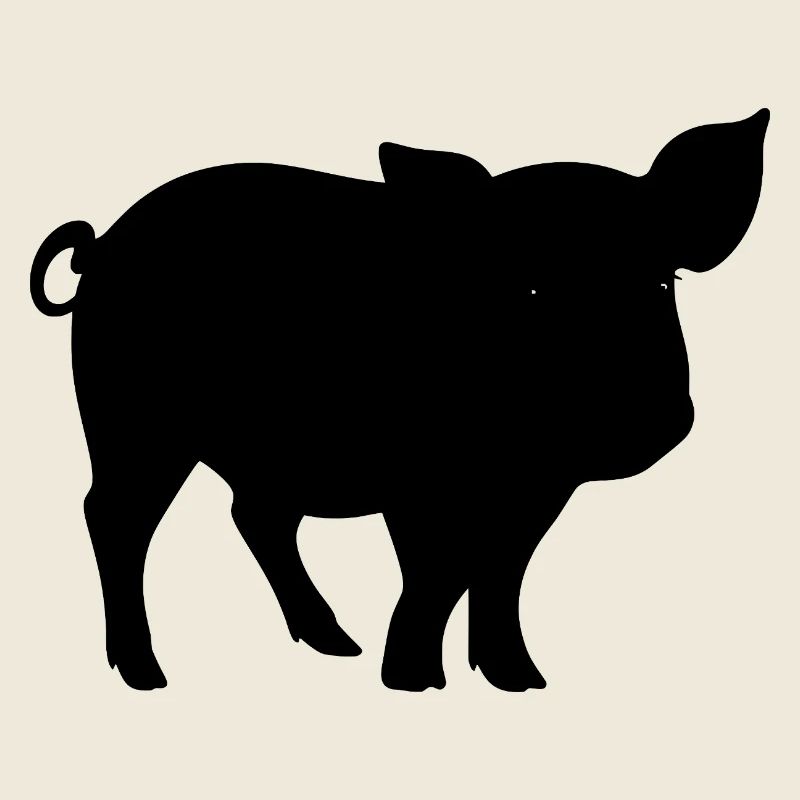 Silhouette de cochon mignon