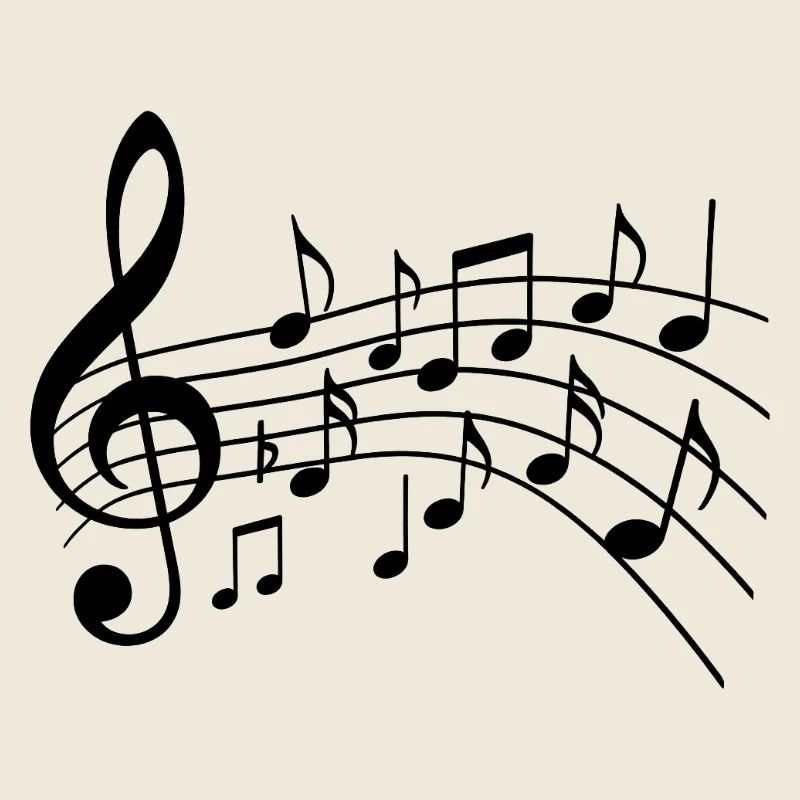 Musical Notes Variant 2 Black