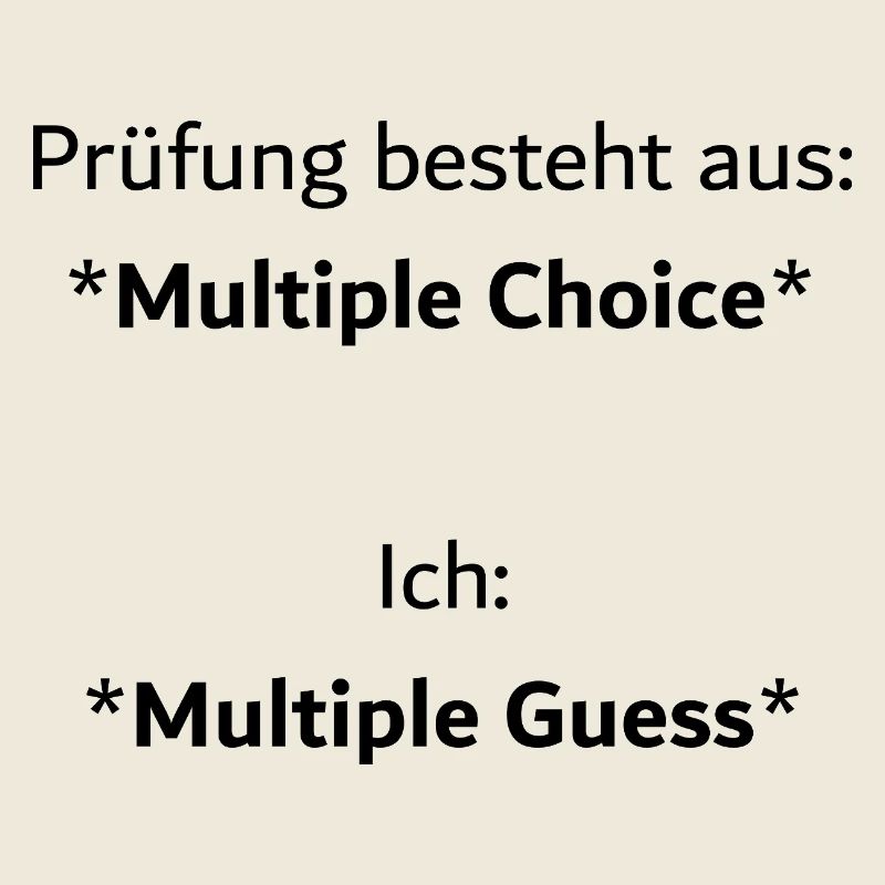 Unispruch "Multiple Choice" Geschenk, Studenten