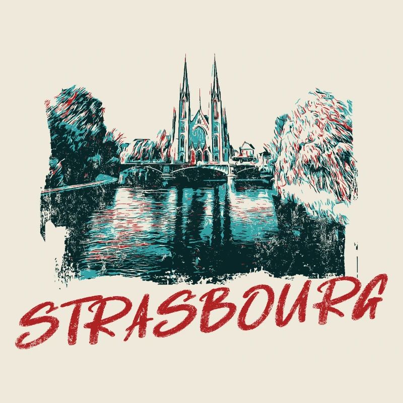 Landscape with Strasbourg Cathedral