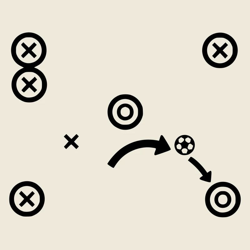 Soccer Tactics Coach Strategy Vector