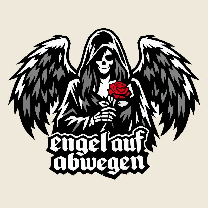 Engel auf Abwegen mit Rose "Todesengel"