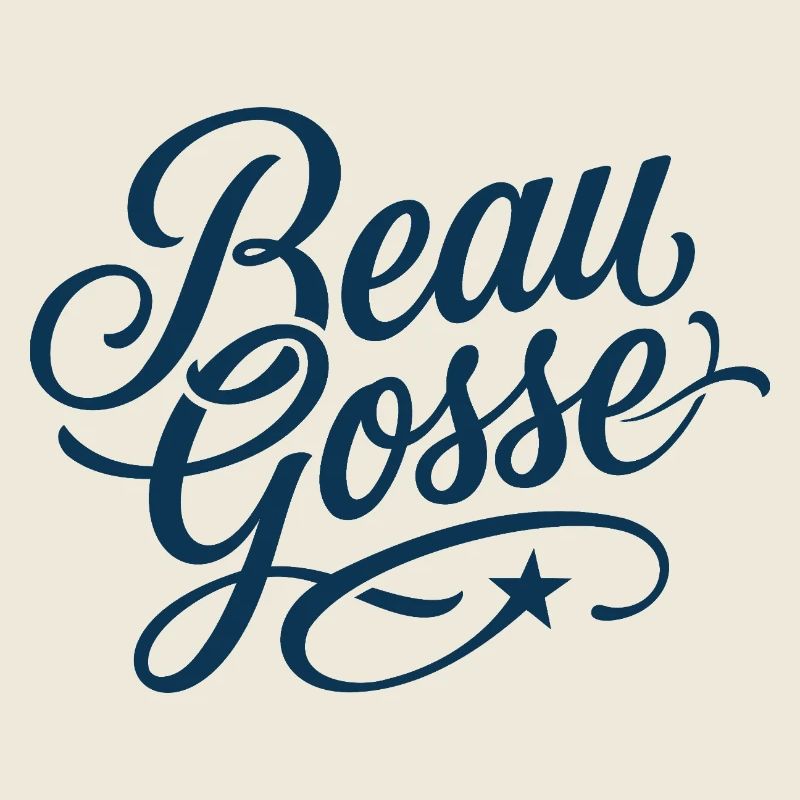 Beau Gosse Script Bleu