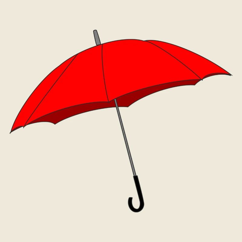 Roter Regenschirm