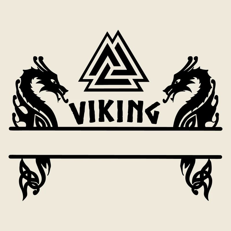 Wikinger zwei Drachen Valknut , Odins Knoten