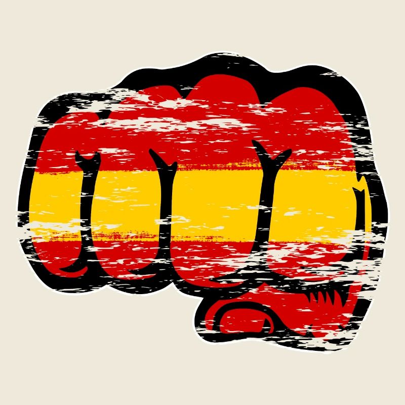 Drapeau de l’Espagne Main Poing Utilisé
