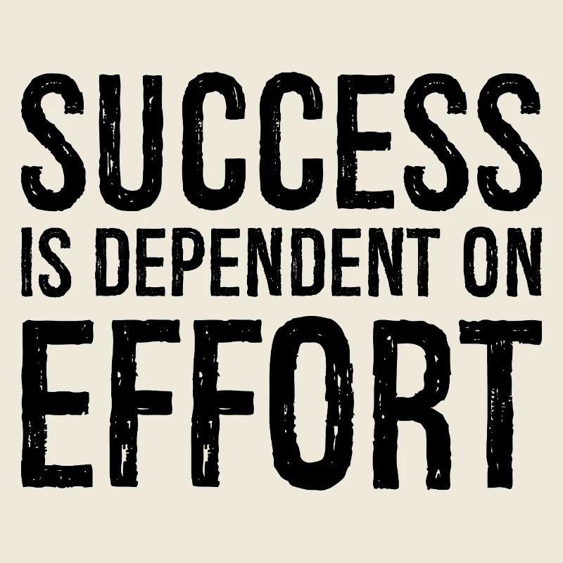 success is dependent on effort
