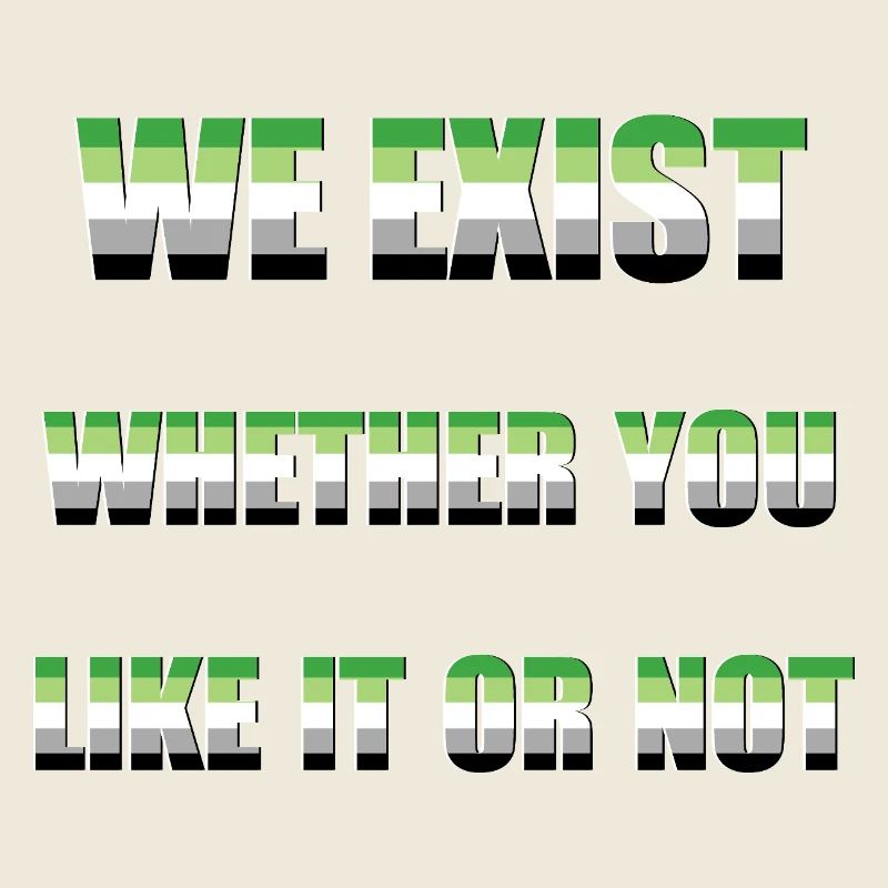 We Exist - Aromantic Flag