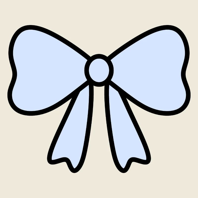 Zartes hellblaues Schleifendesign