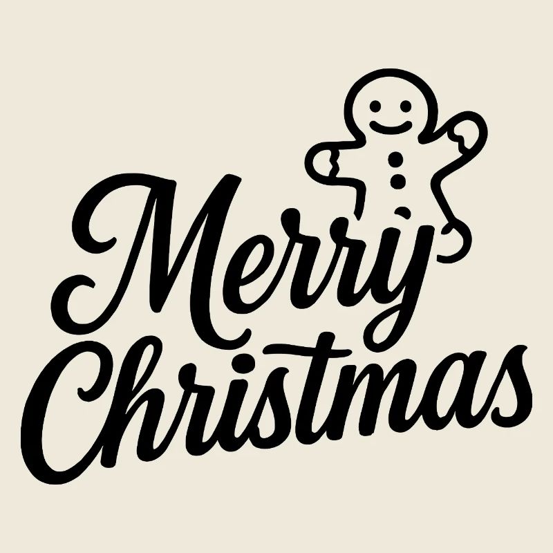 Merry Christmas mit niedlichem Lebkuchenmann