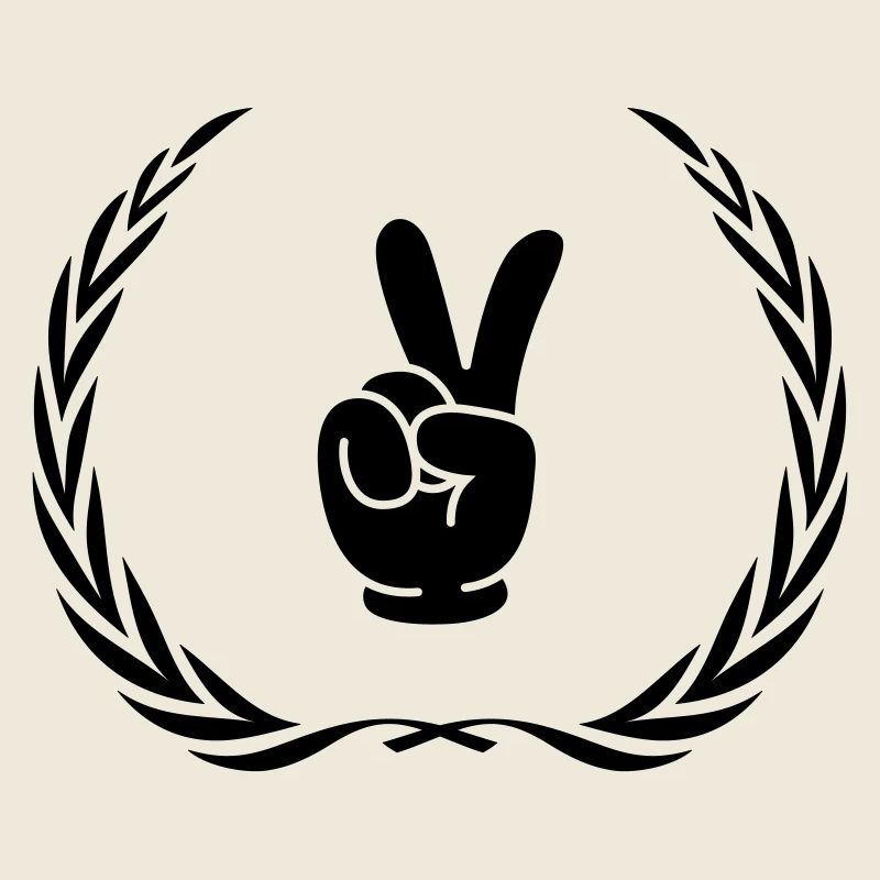 Peace Hand Comic Wreath
