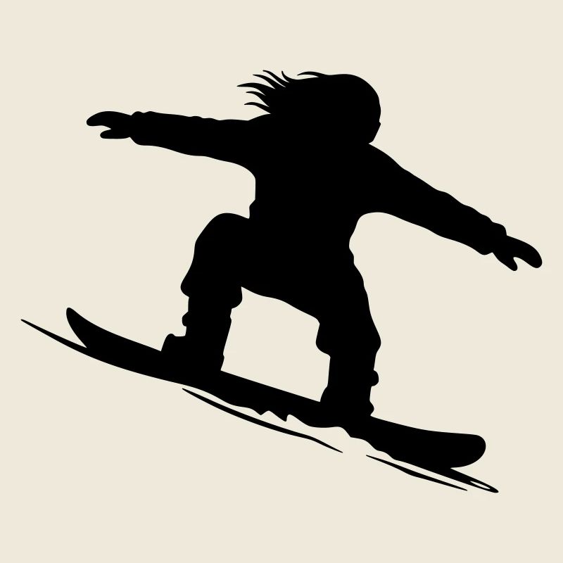 Silhouette de snowboardeur - Variable de couleur