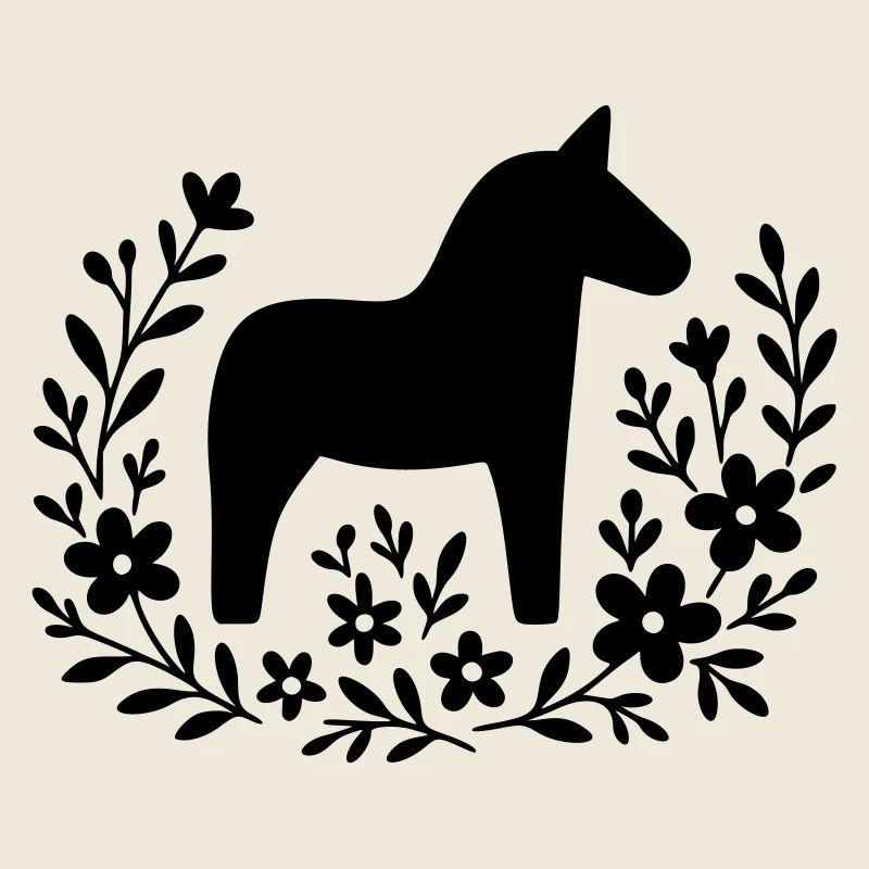 Cheval Dala – Conception d’art populaire nordique