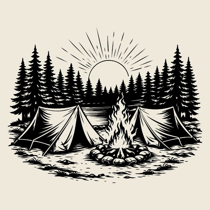 Camping Zelt Wald Landschaft