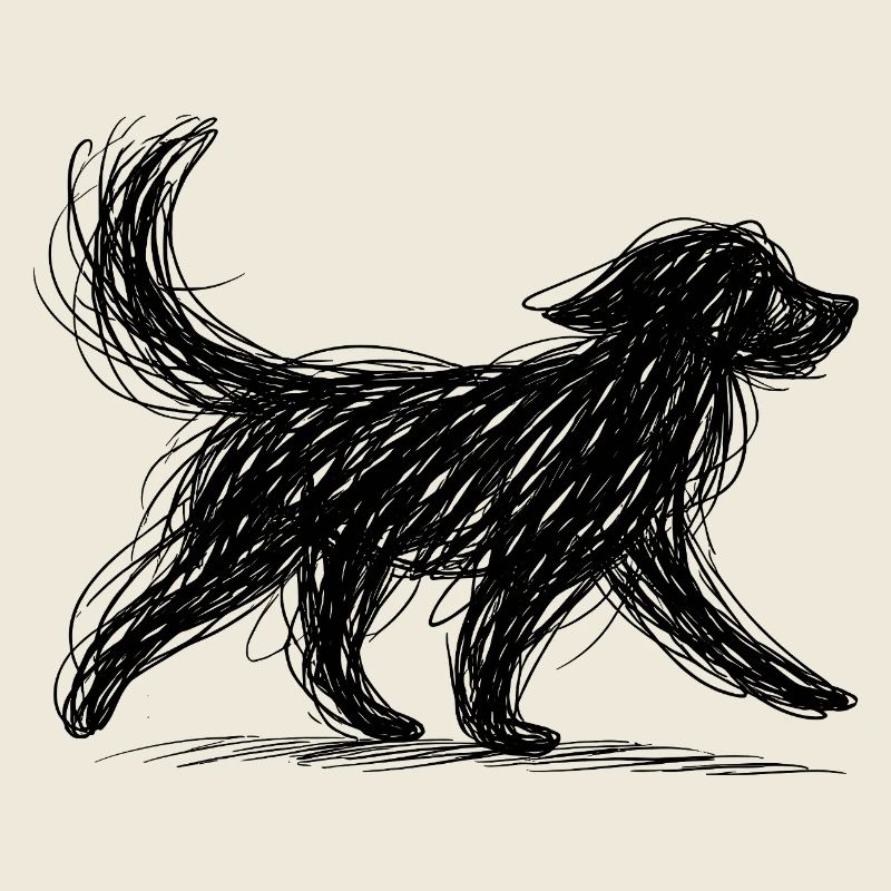 Dark griffin silhouette with wings