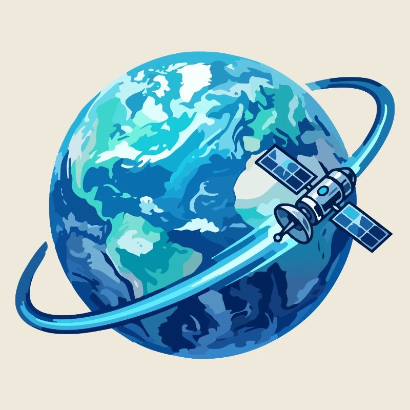 Erde Blauer Planet Satellit Globus Satellitenring