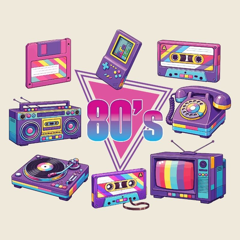 80’s Retro 1980s Music Mixtape Vibes