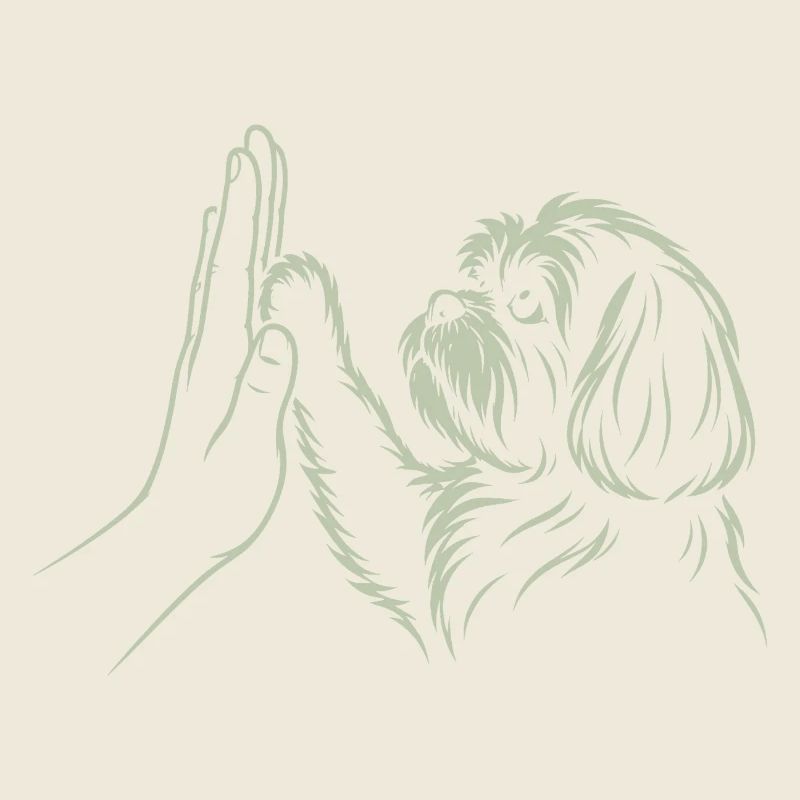 Dog Handshake High Five Paw Human Connection