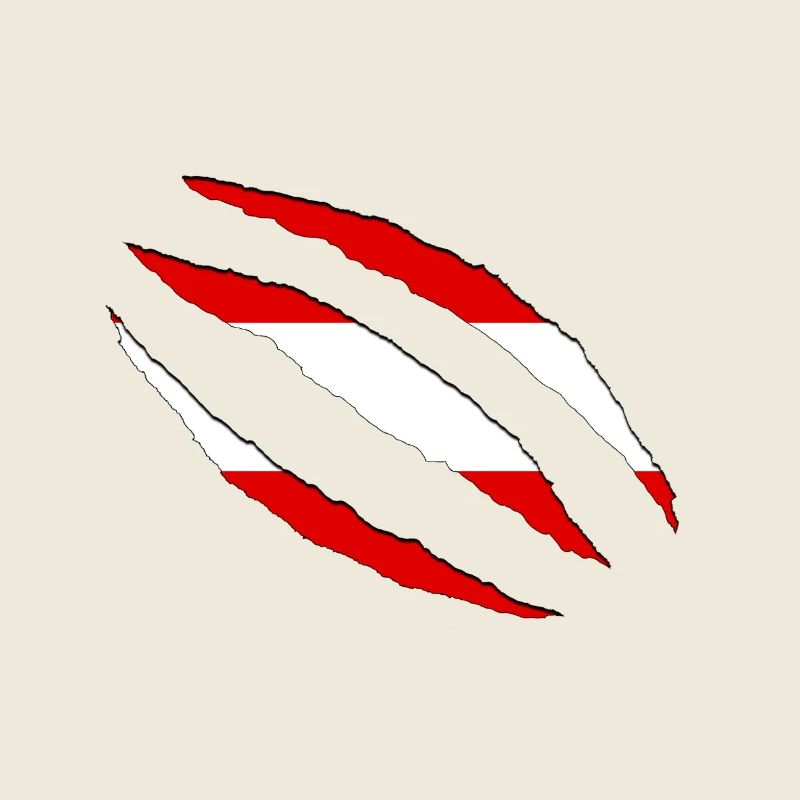 Griffes d’Autriche fissure drapeau déchiré
