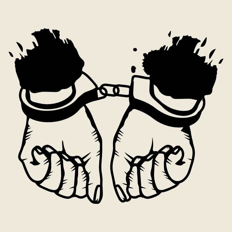 Hände und Handschellen