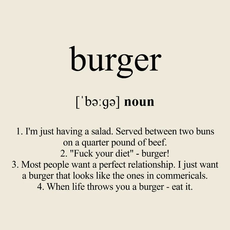 Burger (Hamburger) Definition Dictionary