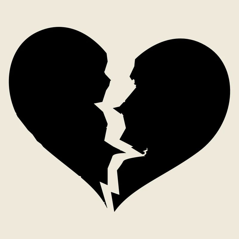 Gebrochenes Herz, broken heart