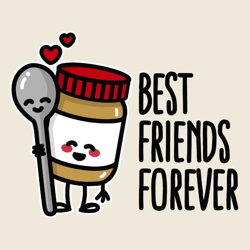 Best friends forever peanut butter / spoon BFF