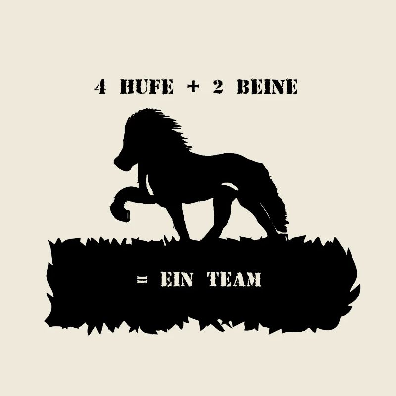 Spruch 9 mit Pferd 1 schwarz