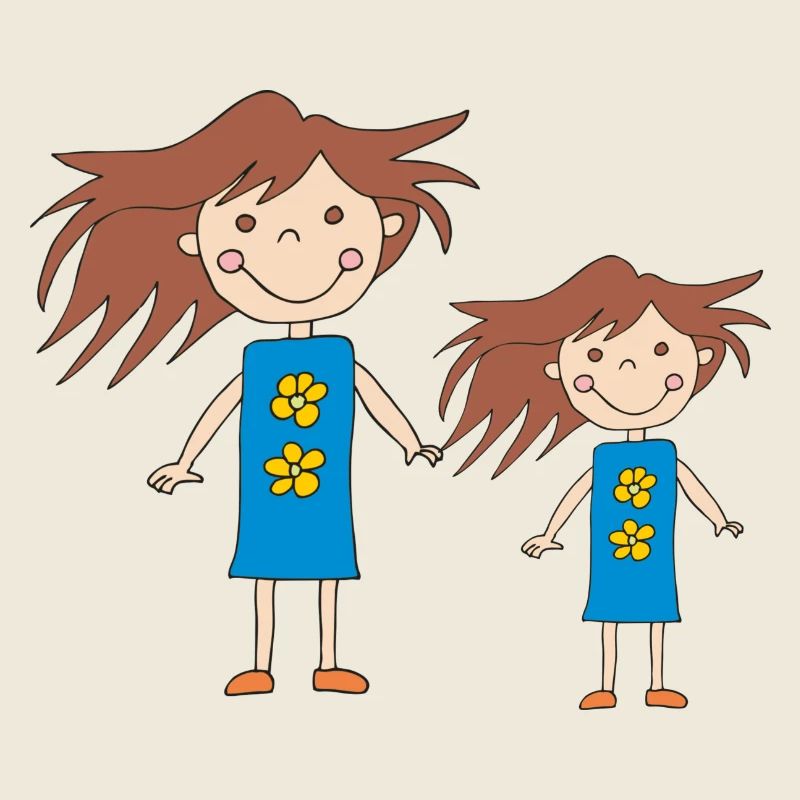 mädchen gross und klein