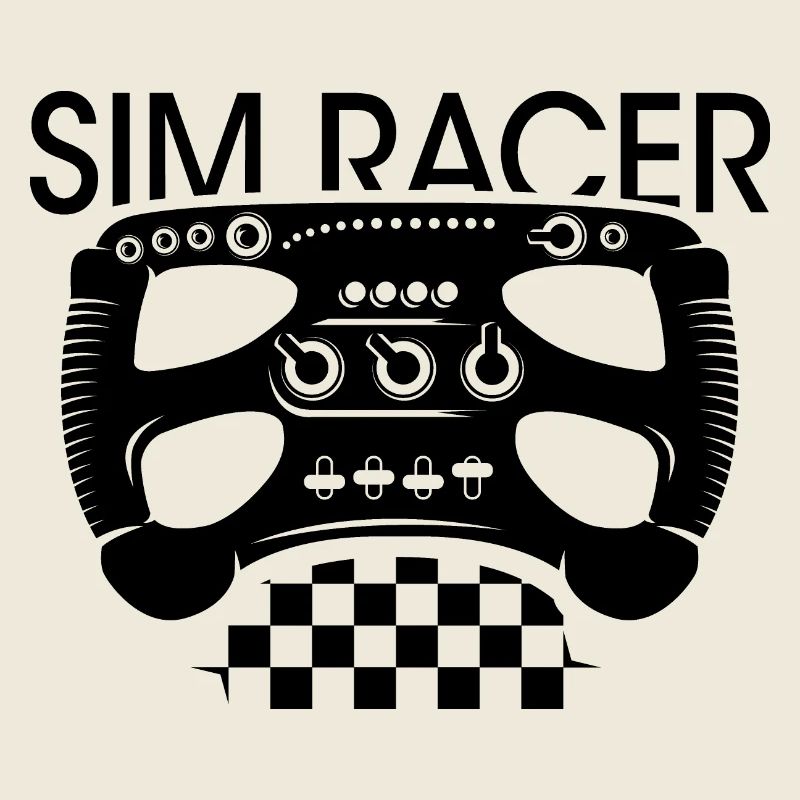 Volant Simracer drapeau à damier jeu formule de course