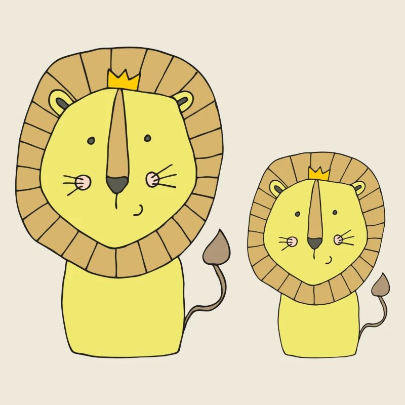 Lion père et fils