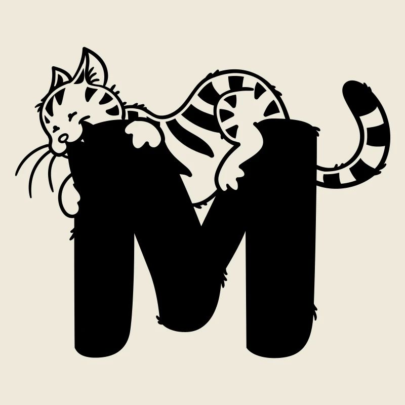 Katze Buchstabe M