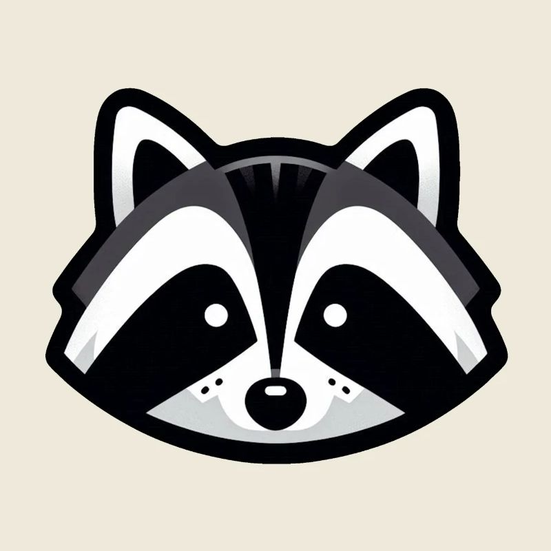 Einfaches Waschbär-Design