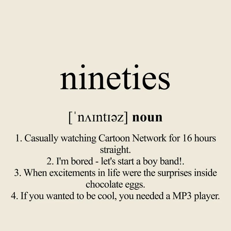 Nineties | Neunziger Definition Dictionary