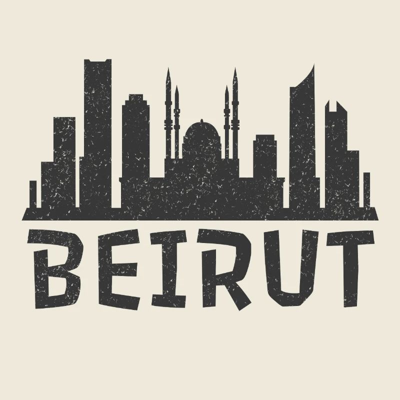 Beirut Skyline Silhouette