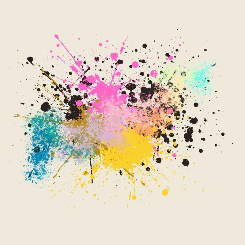 Farbenfrohe Farbspritz-Design