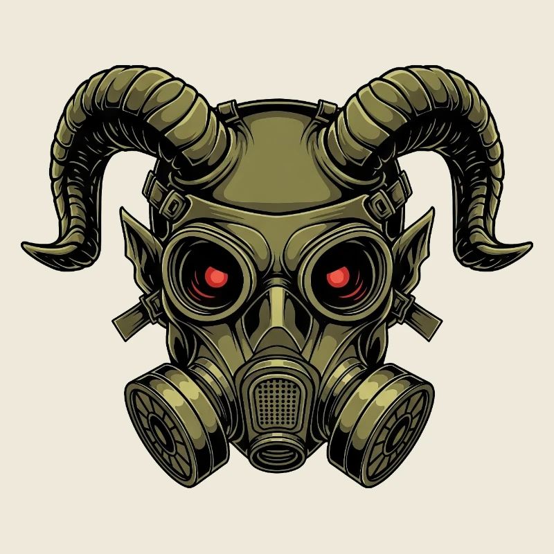 Devilish Demon Mask Halloween Creepy Gothic