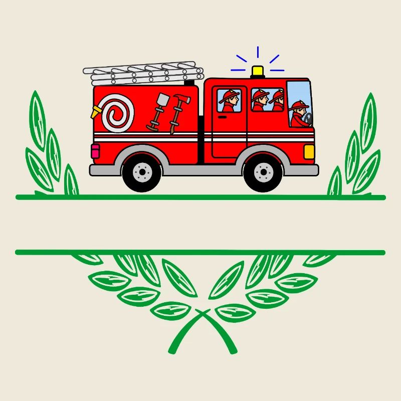 Camion de pompiers avec espace de noms